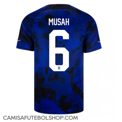 Camisa de time de futebol Estados Unidos Yunus Musah #6 Replicas 2º Equipamento Mundo 2022 Manga Curta